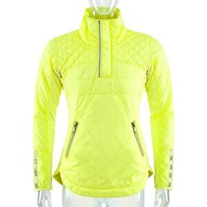 Lululemon Size 8 What The Fluff Pullover Jacket Clarity Yellow Neon Down Puffer